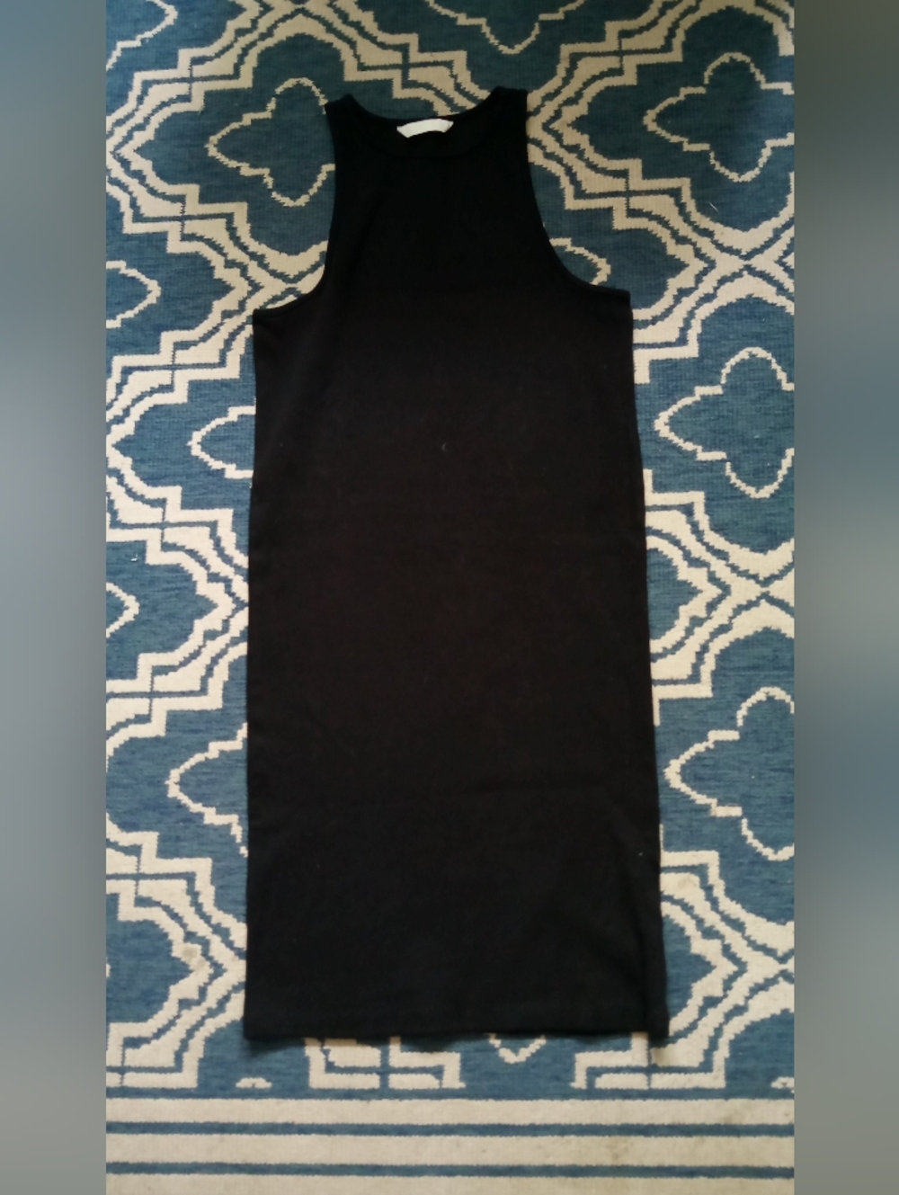 H&M Black Ribbed Sleeveless Tank Dress